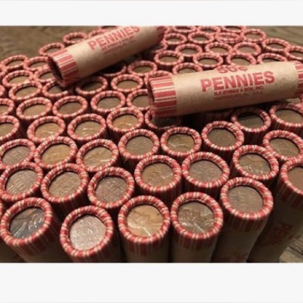 50 Wheat Pennies (Shotgun Roll) - Mixed Years Circulated.